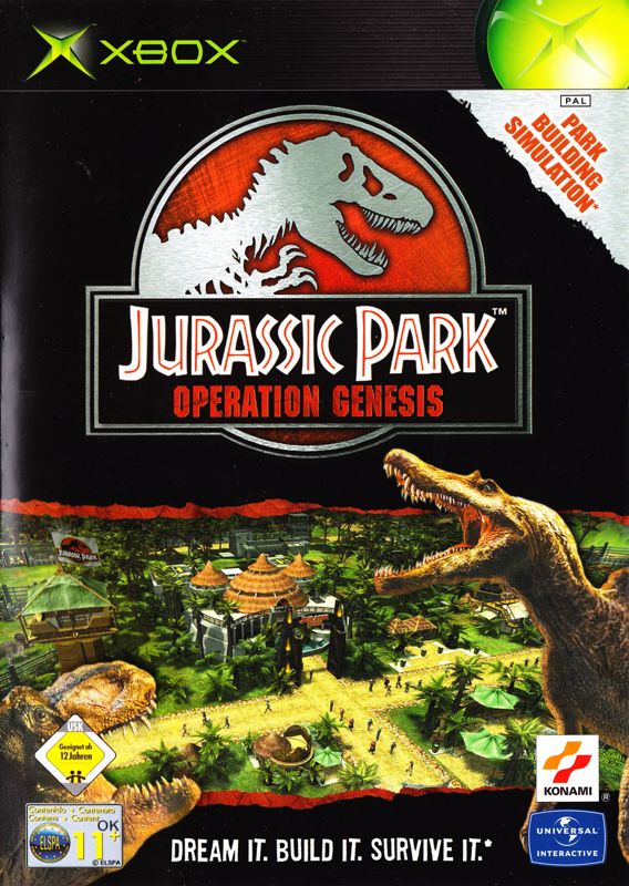 Jurassic Park Operation Genesis box art for Xbox